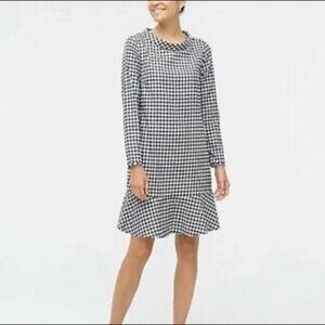J Crew Buffalo Plaid Flannel Jeweled Buttons Dress Size Medium